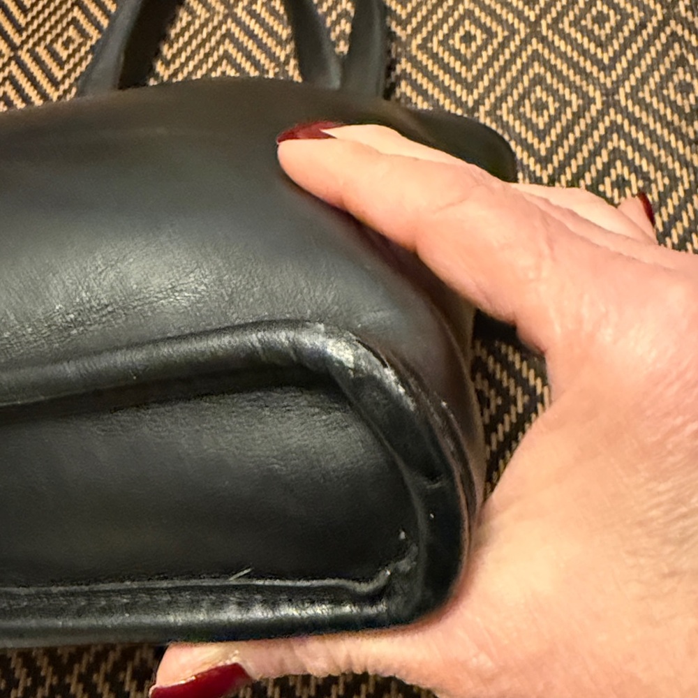 Vintage Coach Kisslock Skinny Tote GLUE IN REGISTRATION 9546 9450 9545 black NYC - Picture 5 of 14